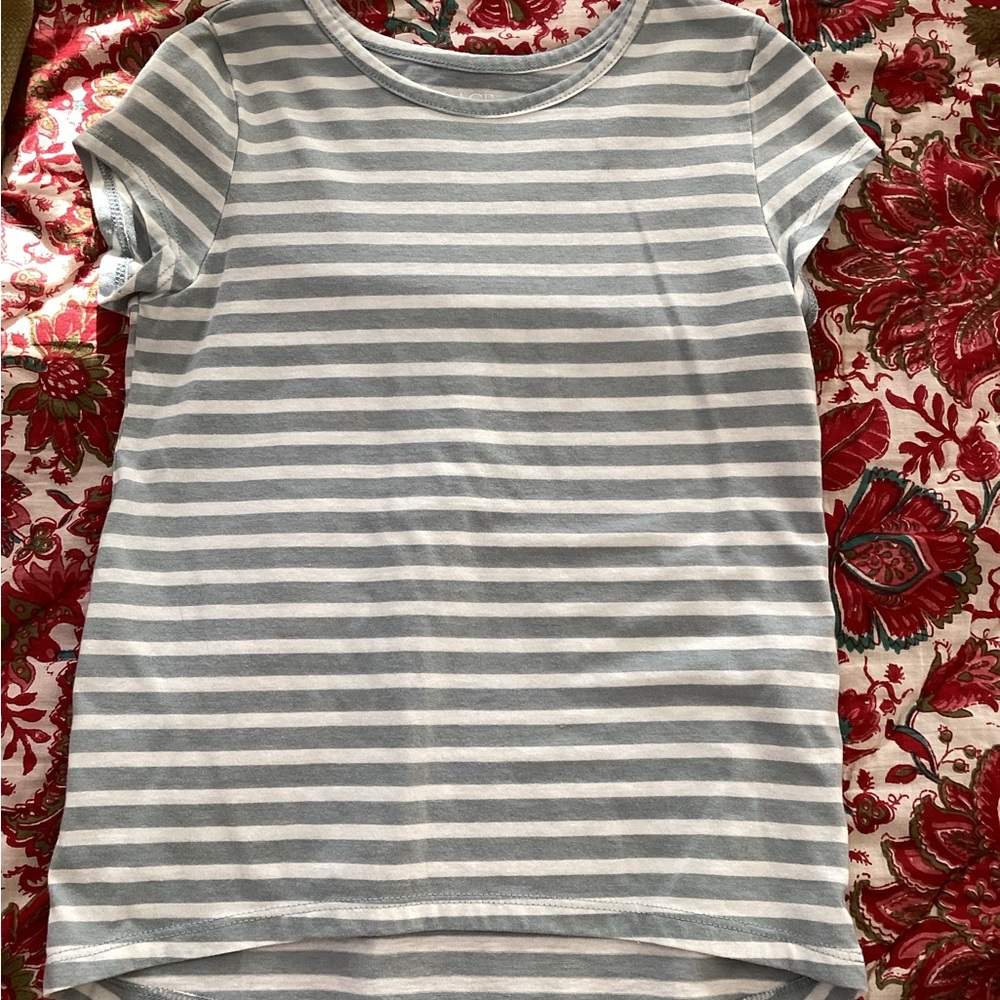 Place Gray and White Striped Kids Tee